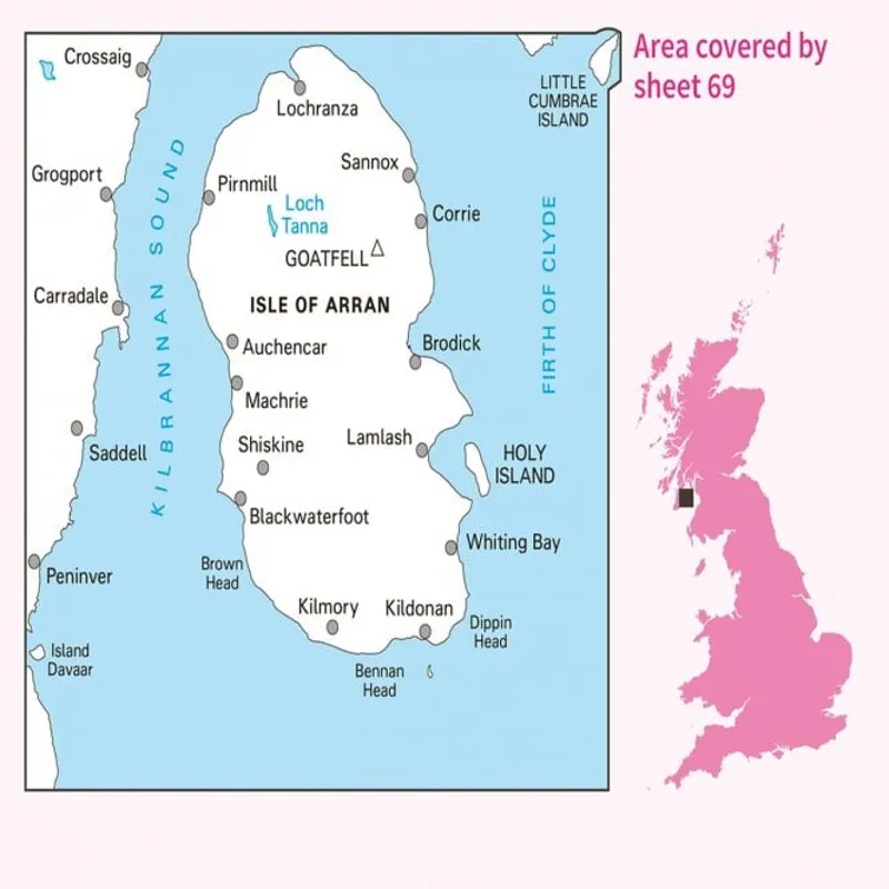 OS Landranger Map 69 - Isle of Arran-1